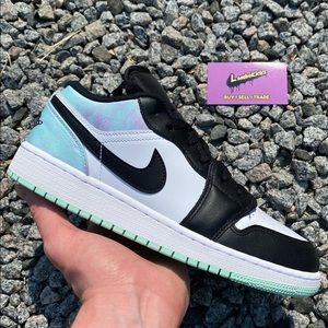 Nike Air Jordan 1 Low SE GS ‘Tie Dye’ Easter Pastel DQ2514-100 US Size 7Y/8.5W